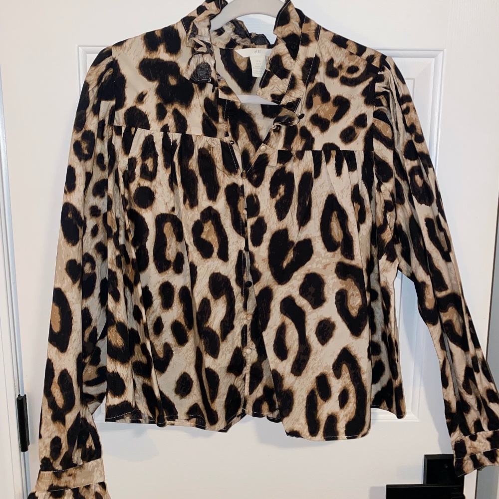 H&M Cheetah Blouse